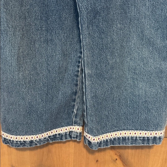 Cherokee Cropped Wide Leg Denim Coveralls Overalls Womens S Carpenter Country - Picture 8 of 16